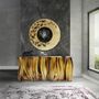 Console table - MONOCHROME GOLD CONSOLE TABLE - INSPLOSION