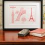 Poster - Art print Original Blueprint of the Eiffel Tower Architecture - L'ATELIER LETTERPRESS