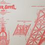 Poster - Art print Original Blueprint of the Eiffel Tower Architecture - L'ATELIER LETTERPRESS