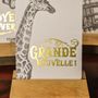 Carterie - Carte Girafe Grande Nouvelle - L'ATELIER LETTERPRESS