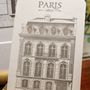 Carterie - Carte Immeuble parisien Champs-Elysées Architecture - L'ATELIER LETTERPRESS