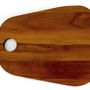 Platter and bowls -  Cutting board Short round "dewdrop" - LIVING MEDITERANEO