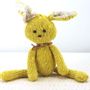 Soft toy - Ditsy Rabbit S - fair trade &  handmade in raw wool hand-spun tinted with plants - KENANA KNITTERS
