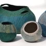 Objets de décoration - Pots, paniers en feutre de laine fait-main - GHISLAINE GARCIN MAILLE&FEUTRE