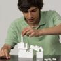 Design objects - Architecton C4 White Wood Construction Toy - Inspired by Futurism - BEAMALEVICH