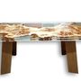 Tables Salle à Manger - Table en bois de peuplier époxy Mappa Burl - JUNIKOR