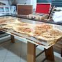 Tables Salle à Manger - Table en bois de peuplier époxy Mappa Burl - JUNIKOR