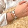 Bijoux - Bracelet Florette ruban soie chaîne dorée - JOUR DE MISTRAL