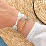 Jewelry - Bracelet Florette ribbon silk gold chain - JOUR DE MISTRAL