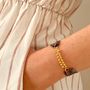 Jewelry - Bracelet Florette ribbon silk gold chain - JOUR DE MISTRAL