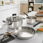 Stew pots - TEMPRA Stainless Steel Casserole 24 cm/5.4 L with Lid - LAGOSTINA