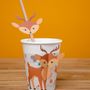 Birthdays - 6 Paper Straws Forest Animals - Recyclable - ANNIKIDS