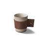 Mugs - Leather Handled Espresso Cup - ESMA DEREBOY HANDMADE PORCELAIN