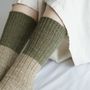 Socks - WOOL COTTON SLABBED SOCKS - NISHIGUCHI KUTSUSHITA