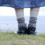 Socks - WOOL JACQUARD SOCKS - NISHIGUCHI KUTSUSHITA