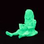 Children's decorative items - RESIN FIGURINE color PHOSPHORESCENT The Girl & the Book - BLOOP