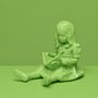 Children's decorative items - RESIN FIGURINE color PHOSPHORESCENT The Girl & the Book - BLOOP