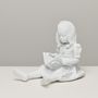 Children's fashion - RESIN FIGURINE color White The Girl & the Book - BLOOP