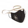 Cadeaux - Accessoire masque tissus unisexe - noir motif étoile cristal Swarovski - MLS-MARIELAURENCESTEVIGNY