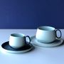 Tea and coffee accessories - TUBE Single Color Tea Cup - ESMA DEREBOY HANDMADE PORCELAIN