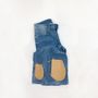 Pochettes - Zip Micro Denim Naturel Recyclé - Pochette en cuir avec sangle amovible - MLS-MARIELAURENCESTEVIGNY