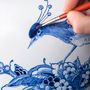 Design objects - PEACOCK II Limited Edition decorative item - ROYAL BLUE COLLECTION®