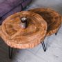Objets de décoration - Table basse en bois massif, sapin - MASIV_WOOD