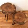 Decorative objects - Solid Wood Coffee Table Set, Oak - MASIV_WOOD