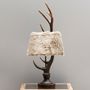 Table lamps - LAMP deer wood resin and A/J fur - CHEHOMA