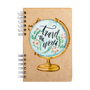 Stationery - Sustainable travel notebook - recycled paper - A5 - Blank paper - TRAVEL THE WORLD - KOMONI AMSTERDAM
