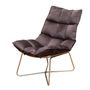 Fauteuils - Fauteuil taupe pieds champagne Close - CHEHOMA