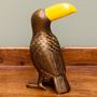 Decorative objects - Golden toucan with yellow beak - CHEHOMA