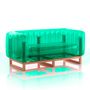Sofas - YOMI| Green sofa - Wooden frame - MOJOW