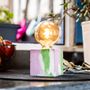 Objets design - Lampe à poser | Lampe Béton | Cube | Marbré rose pastel et vert - JUNNY