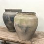 Vases - Large grey pot in rustic style - THE SILK ROAD COLLECTION
