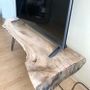 Console table - Solid Wood TV Stand, Walnut - MASIV_WOOD