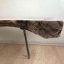 Console table - Solid Wood TV Stand, Walnut - MASIV_WOOD