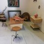 Objets design - Table de nuit en érable avec plateau - LIVING MEDITERANEO