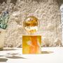 Decorative objects - Concrete Lamp | Cube | Orange and yellow marble - JUNNY