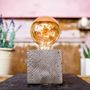 Design objects - Concrete lamp | Cube | Crocodile printed concrete - JUNNY