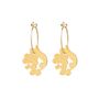 Jewelry - Mimosa flower pompoms hoop earrings - JOUR DE MISTRAL