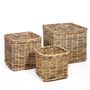 Pottery - AF107 - Square basket set/3 - CHARLOTTE HELSEN (MAISON PÉDERREY)