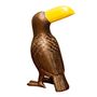 Decorative objects - Golden toucan with yellow beak - CHEHOMA