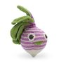 Decorative objects - RENÉ BIG STRIPED TURNIP - BABY RATTLE 100% ORGANIC COTON - MYUM - THE VEGGY TOYS