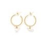 Jewelry - Cultured Pearl Twisted Hoop Earrings - JOUR DE MISTRAL