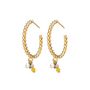 Jewelry - Cultured Pearl Twisted Hoop Earrings - JOUR DE MISTRAL