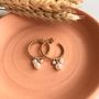 Bijoux - Créoles torsadées perles de culture - JOUR DE MISTRAL