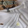 Table mat - Michaelmas Daisies - White & Natural Table Linens - FERGUSON'S IRISH LINEN