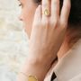 Jewelry - Olea ring white porcelain and gold - JOUR DE MISTRAL