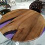 Dining Tables - Purple round table - DESIGNTRADE